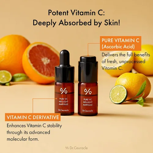 Vista 5 de Dr.Ceuracle Pure Vitamin C Mellight Ampolla Set – Suero de vitamina C para la cara, programa de 4 semanas para antioxidante, pigmentación