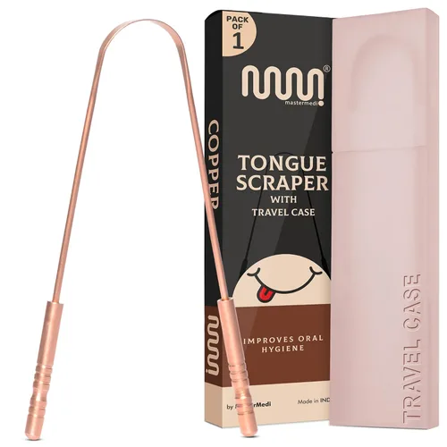 Vista 12 de MasterMedi Raspador de lengua negro con estuches (forma de cuchara, paquete de 2), limpiador de lengua para tratamiento del mal aliento, raspador