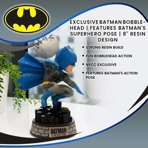 Vista 6 de Exclusivo Batman Bobblehead Cuenta con Batman en una pose de superhéroe Diseño de resina de 8 pulgadas