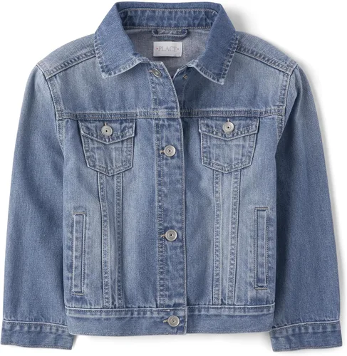 Vista 7 de The Children's Place Chaqueta vaquera básica para niña Lavado Azure