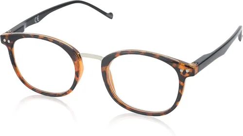 Vista 9 de In Style Eyes Gafas de lectura modernas, montura completa, estilo ovalado clásico, marco ligero con bisagras de resorte de metal, color negro, 1.0 x
