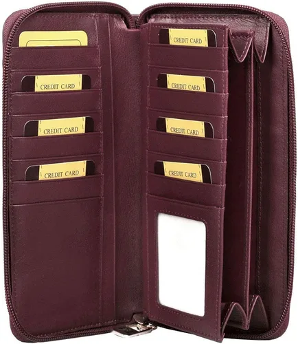 Vista 2 de KARLA HANSON - Cartera de piel con bloqueo RFID para mujer