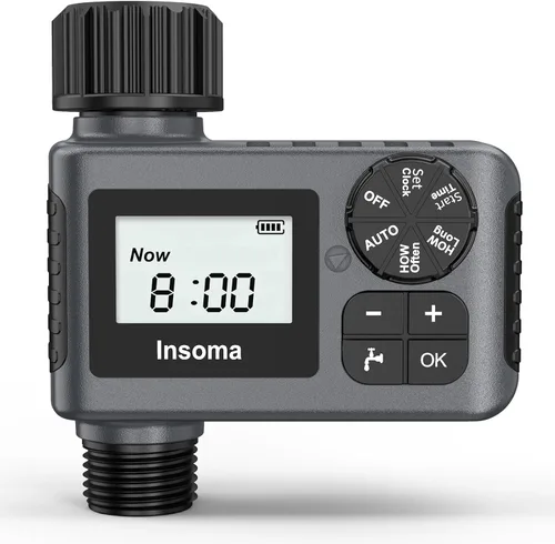 Vista 11 de 2 PCS Temporizador de Agua con Entrada de Latón, Temporizador de Aspersor de Agua con Retardo de Lluvia/Manual/Automático Riego por Goteo y Sistema
