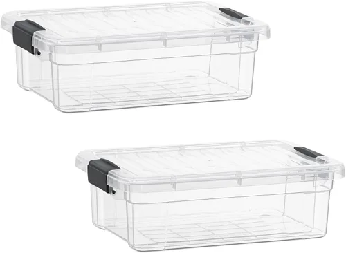 Vista 10 de Superio Caja de almacenamiento transparente con tapa, contenedores de plástico de 2.3 cuartos para organizar, cajas apilables, sin BPA, no tóxico