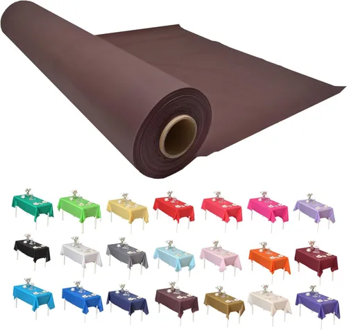 Vista 53 de Rollo de plástico para cubierta de mesa color verde manzana, 40 pulgadas x 100 pies, rollo de plástico resistente para cubierta de mesa de banquetes
