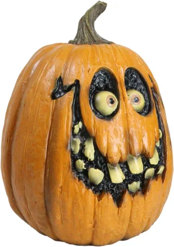 Vista 6 de Ebros Gift Halloween Extreme Ray Villafane Escultura de calabaza espeluznante fantasma demoníaco sonriendo cráneo figura figura de acento