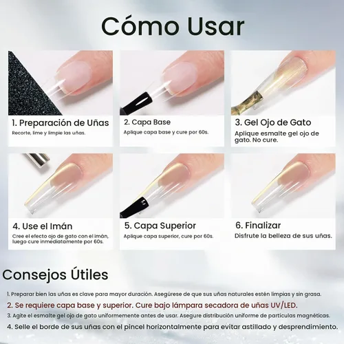 Vista 7 de MIZHSE Esmalte de uñas de gel de ojo de gato gris, esmalte de gel magnético de vidrio efecto amanecer, efecto de gatito de cristal con barra Gris