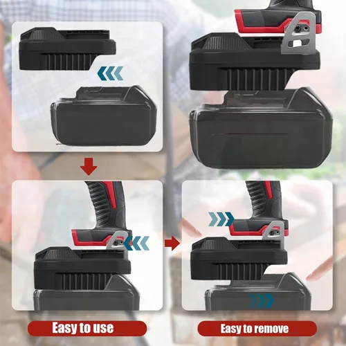 Vista 4 de Para Makita a Milwaukee, adaptador de batería compatible con batería de litio Makita 18V BL1815 BL1820 para reemplazar para Mil.Waukee 18V batería