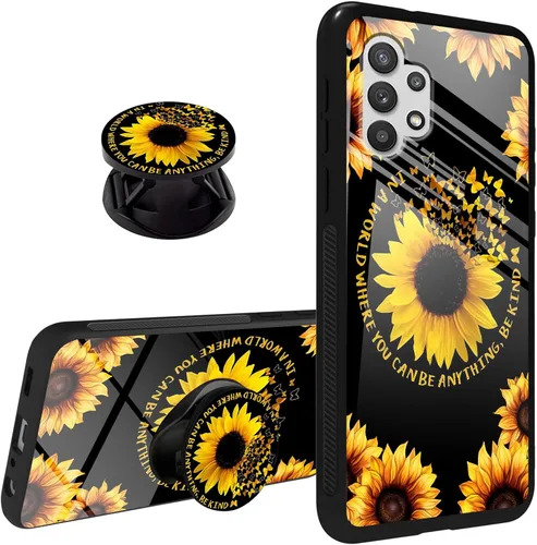 Vista 19 de Funda para Samsung Galaxy A32 5G agarre de teléfono con soporte extensible soporte soporte soporte, TPU suave parachoques a prueba de golpes