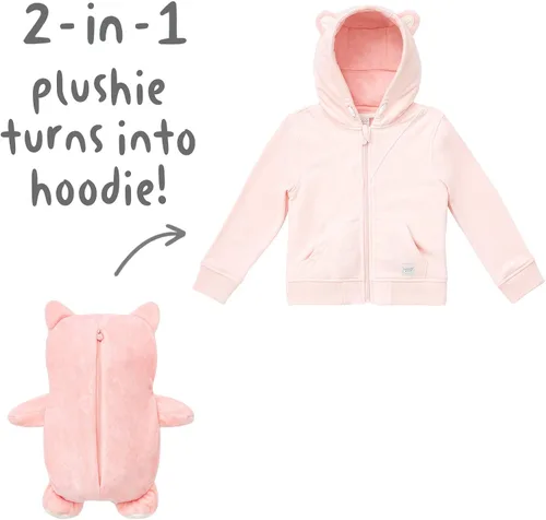 Vista 3 de Cubcoats Sudadera con capucha 2 en 1 para niños y peluche suave, Marrón