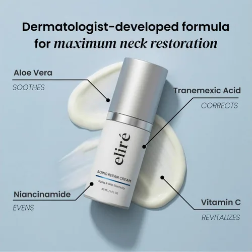 Vista 5 de Eliré Crema facial coreana antienvejecimiento con vitamina C y aloe - Hidratante reafirmante, hidratante y reparadora de arrugas - Piel sensible
