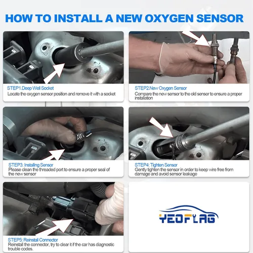 Vista 7 de 4 sensores O2 15717, sensor de oxígeno compatible con Ford para serie E compatible con Lincoln para Continental para Mazda para B4000 para Mercury