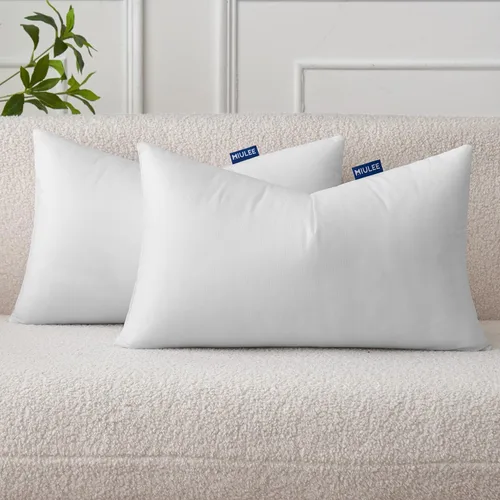 Vista 12 de MIULEE Relleno de almohada de 12 x 12 pulgadas, rellenos de almohada decorativos cuadrados, formas de almohada esponjosas de primera calidad