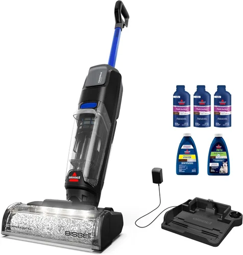 Vista 3 de Bissell CrossWave OmniFind Aspiradora Inalámbrica Multisuperficie para Pisos Duros Limpiador Húmedo y Seco con Faros FurFinder Súper Concentrado