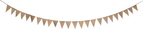 Vista 2 de Mandala Crafts Banderines de arpillera de arpillera con forma de triángulo, banderines de arpillera, banderines de arpillera en blanco