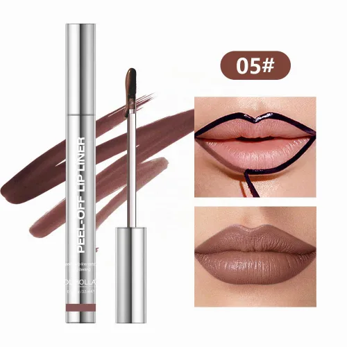 Vista 5 de BANGFENG Juego de 4 Delineadores de Labios Despegables con Tintura - De Larga Duración, A Prueba de Manchas, Tinte de Labios Mate Nude Resistente al