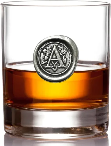Vista 10 de English Pewter Company - Vaso de whisky antiguo de 11 onzas con inicial de monograma, regalos únicos para hombres, regalos personalizados con tu
