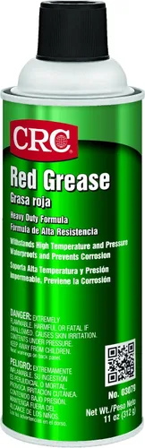 Vista 5 de CRC Red Grease 03079 - 11 WT OZ, lubricante en aerosol multiusos, color rojo para una fácil inspección visual