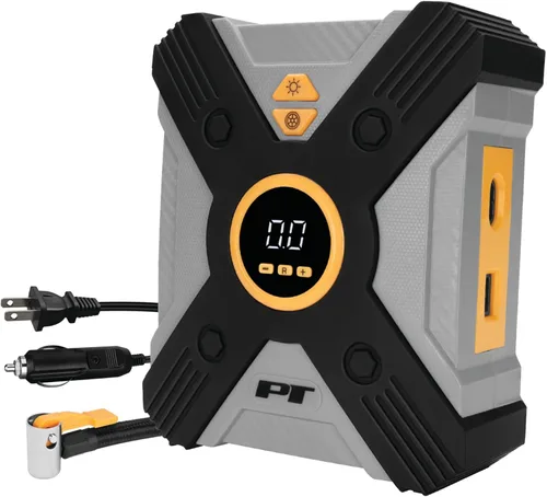 Vista 14 de Performance Tool Vortex E00004 Inflador de Neumáticos y de Bote 12V, Portabrocas de Aire con Bloqueo por Palanca, Cable de Alimentación Largo, Tres