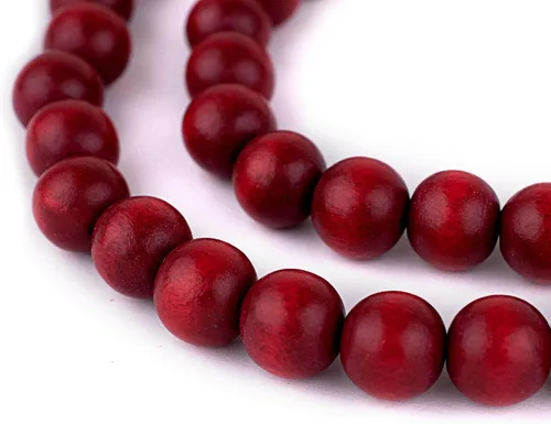 Vista 195 de TheBeadChest: cuentas de madera redondas naturales de 0.315 pulgadas, cuentas de madera sueltas espaciadoras para fabricar joyas, 4 tamaños