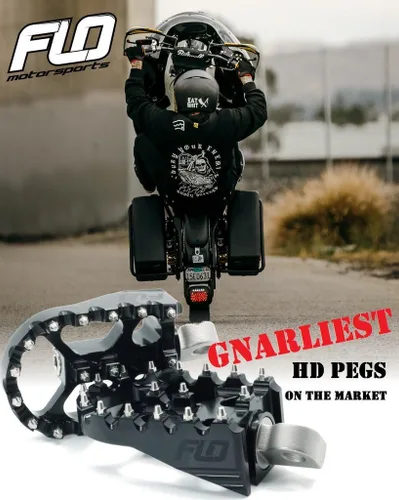 Vista 7 de FLO MOTORSPORTS MX STYLE HARLEY DAVIDSON DYNA clavijas de pedal, Negro