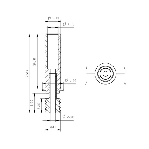 Vista 6 de POLISI3D Nano recubierto Ender 3 Neo Bimetálico Heatbreak Liso Titanio Cobre Garganta Todo Metal Compatible con Creality Ender 3 V2 Neo/Max Neo, CR6