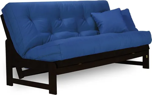 Vista 5 de Nirvana Futons Arden Dark Espresso - Juego de futón de tamaño matrimonial o queen, marco de futón de madera sin brazos con colchón