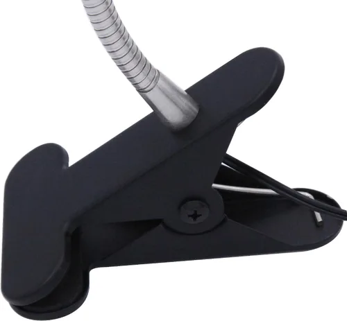 Vista 7 de Lámpara de escritorio LED con clip, con interruptor, cuello de cisne flexible de 19.25 pulgadas 4.5W 260LM, 4000K blanco frío, cable de 65