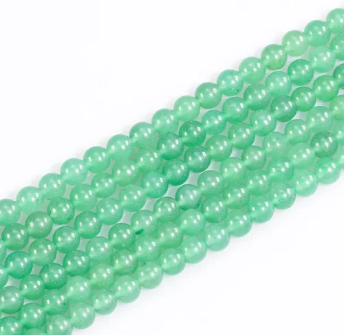Vista 11 de Cuentas de gemas naturales redondas sueltas para fabricación de joyas DIY, energía de cristal, curación. 1 filamento de 38 cm (Amazonita, 4 mm