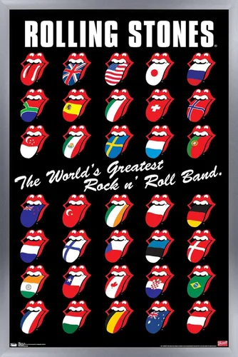 Vista 9 de Trends International Rolling Stones - Póster de pared de cuadrícula, 14.725 x 22.375 pulgadas, versión enmarcada de madera de granero Versión