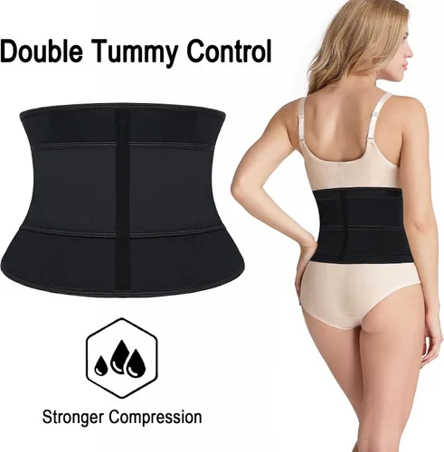 Vista 7 de Entrenadores de cintura de torso corto para mujer, corsé debajo del busto, de látex, faja deportiva de reloj de arena