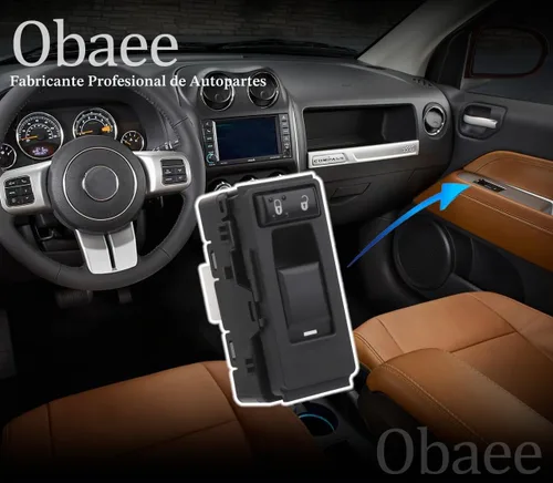 Vista 6 de Obaee Interruptor de ventana lateral del lado del pasajero Compatible con 2006-2017 Chrysler 200/300/Aspen/Cirrus/Sebring, Dodge