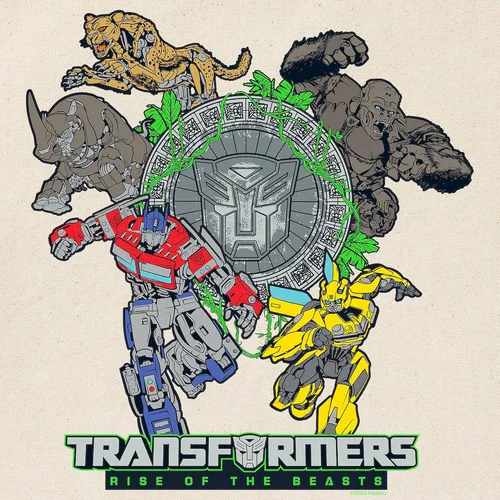 Vista 3 de CafePress Transformers 7 Heroes - Bolsa de compras reutilizable de lona beige natural