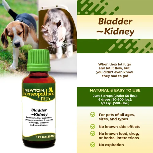 Vista 6 de Newton Homeopathics Pets Bladder~Riñón - 1 Oz Líquido