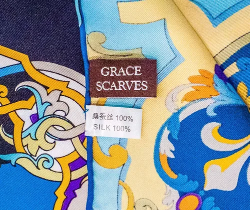 Vista 8 de Grace Scarves - Bufandas 100% de seda, extragrande y XX-grande
