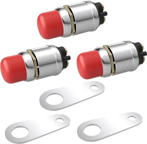 Vista 13 de BFXM Interruptor de arranque de botón pulsador 12V 50A, interruptor de arranque momentáneo impermeable para motor de automóvil, botón de arranque