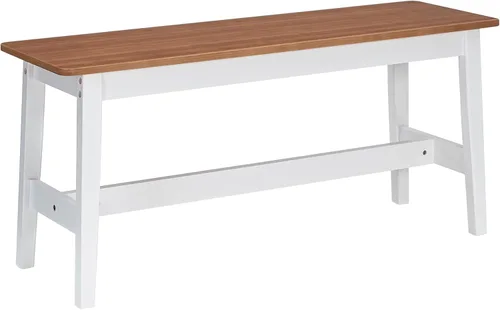 Vista 10 de HOOBRO Banco de comedor de bambú de 39.3 pulgadas, banco de mesa de cocina de granja, muebles de cocina y sala de estar, fácil de montar, resistente