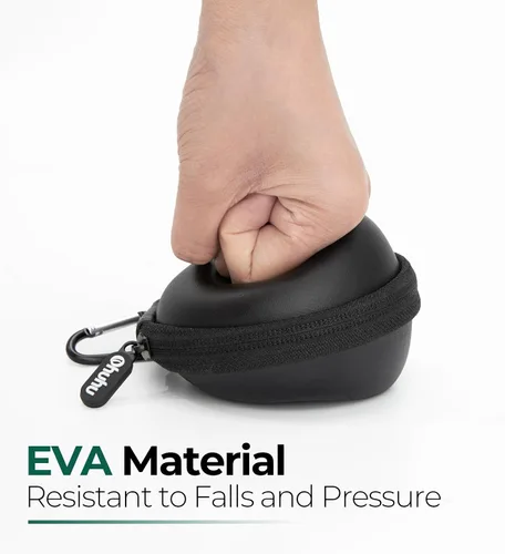 Vista 5 de Ohuhu Funda de reloj de viaje para hombres y mujeres, organizador portátil de almacenamiento de reloj individual con diseño elevado de 2.205 in