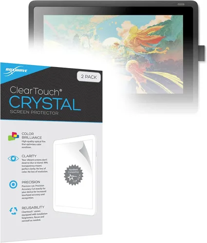 Vista 10 de BoxWave Protector de pantalla compatible con Wacom Cintiq 16 (DTK1660K0A) – ClearTouch Anti-reflejo (paquete de 2), antihuellas mate