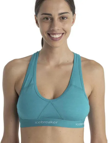 Vista 14 de Icebreaker Womens Sprite Racerback Sports Bra Negro