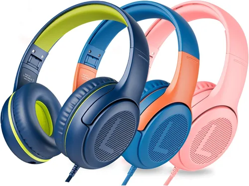 Vista 10 de awatrue AT2 2 auriculares para niños para viajes escolares, volumen seguro Paquete de 2 piezas