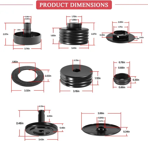 Vista 7 de Kit de montaje de cuerpo de silicona para Ford Super Duty F-250 / F-350 Crew Cab 2008-2016 (8 unidades), kit de bujes de montaje en cuerpo