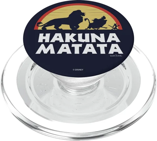 Vista 8 de Disney Lion King Simba Timon Pumbaa Hakuna Matata Sunset PopSockets estándar PopGrip