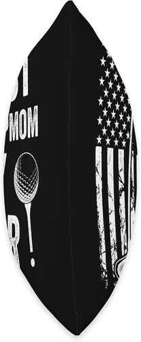 Vista 2 de Best Dad By Par Golfing Apparel by AlphaONE Best Stepmom by Par USA Flag Mother's Day Golfing Mom Throw Pillow, 16x16, Multicolor