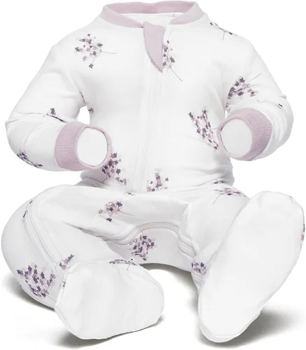 Vista 17 de ZippyJamz - Pijama orgánica para bebé con pies y cremallera para cambiar pañales fácil y rápido
