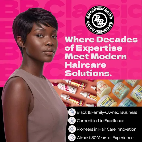 Vista 7 de Bronner Bros Loción hidratante de aceite para el cabello con 10,000 mg de aceite de ricino y aloe vera, hidratante ligero y no graso para el cuero