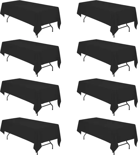 Vista 87 de BRILLMAX - Manteles para mesa rectangular de 6 pies, tela de lino de poliéster, lavable, para boda, recepción, banquete, fiesta de cumpleaños, 60 x