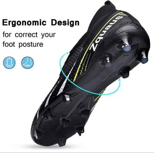 Vista 3 de Zquaus Botas de fútbol para hombre, botas de fútbol profesional para entrenamiento de fútbol sala de césped, deportes al aire libre e interiores