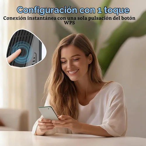 Vista 4 de Amplificador de señal WiFi 2026, repetidor de Internet de 15,899 pies Negro