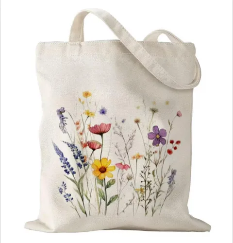 Vista 11 de Bolsa de lona con asas con cremallera para mujer, dama de honor, cumpleaños, boda, madre, señoras, bolsas de regalo para compras